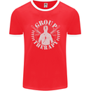 Group Therapy Shooting Hunting Rifle Funny Mens Ringer T-Shirt FotL Red/White