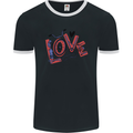 Love Cycling Funny Bicycle Bike Mens Ringer T-Shirt FotL Black/White