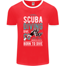 I'd Rather Be Scuba Diving Diver Funny Mens Ringer T-Shirt FotL Red/White