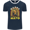 Happy Cinco De Mayo Day Mexico Mens Ringer T-Shirt FotL Navy Blue/White