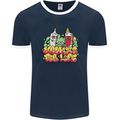 Spliff & Lighter Homies Funny Weed Cannabis Mens Ringer T-Shirt FotL Navy Blue/White