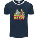 Spliff & Lighter Homies Funny Weed Cannabis Mens Ringer T-Shirt FotL Navy Blue/White