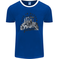 Tractor Life Is Better Farm Funny Farming Mens Ringer T-Shirt FotL Royal Blue/White