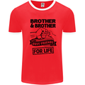 Brother & Brother Friends for Life Funny Mens White Ringer T-Shirt Red/White