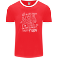 Funny Always Tired Fatigued Exhausted Pigeon Mens Ringer T-Shirt FotL Red/White