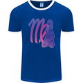 Virgo Woman Star Sign Zodiac Astrological Mens Ringer T-Shirt FotL Royal Blue/White