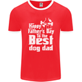 Fathers Day Best Dog Dad Funny Mens Ringer T-Shirt FotL Red/White