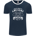 Awesome Chef Looks Like Funny Cooking Mens Ringer T-Shirt FotL Navy Blue/White