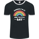 I'm 21 And I'm Still Gay LGBT Mens Ringer T-Shirt FotL Black/White