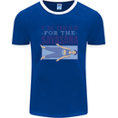 Funny Yoga Im Here For the Savasana Mens Ringer T-Shirt FotL Royal Blue/White