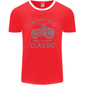 I'm Not Old I'm a Classic Motorcycle Biker Mens Ringer T-Shirt FotL Red/White