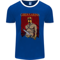 Gods of the Arena MMA Martial Arts Gym Mens Ringer T-Shirt FotL Royal Blue/White