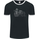 A Rhino Rhinoceros Mens Ringer T-Shirt FotL Black/White