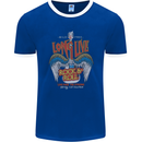 Long Live Rock n Roll Heavy Metal Guitar Mens Ringer T-Shirt FotL Royal Blue/White