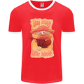 Stay Trippy Little Hippy Magic Mushroom LSD Mens Ringer T-Shirt FotL Red/White
