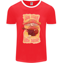 Stay Trippy Little Hippy Magic Mushroom LSD Mens Ringer T-Shirt FotL Red/White
