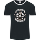 Bikers Don't Go Grey Motorbike Motorcycle Mens Ringer T-Shirt FotL Black/White