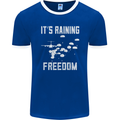 Freedom Parachute Regiment Para 1 2 3 4 SAS Mens Ringer T-Shirt FotL Royal Blue/White