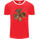 Steampunk Shamrock Mens Ringer T-Shirt FotL Red/White