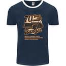 70 Year Old Banger Birthday 70th Year Old Mens Ringer T-Shirt FotL Navy Blue/White