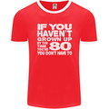 80th Birthday 80 Year Old Don't Grow Up Funny Mens Ringer T-Shirt FotL Red/White