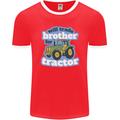 Will Trade Brother For Tractor Farming Mens Ringer T-Shirt FotL Red/White