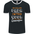 Grandparents Day I'm Called Papa Mens Ringer T-Shirt FotL Black/White