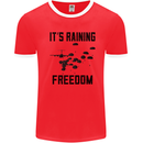 Freedom Parachute Regiment Para 1 2 3 4 10 Mens White Ringer T-Shirt Red/White
