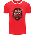 Hawker Hurricane Flying Legend Mens Ringer T-Shirt FotL Red/White