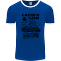 Father & Son Best Friends for Life Mens White Ringer T-Shirt Royal Blue/White