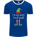 I'm Not Short I'm Elf Sized Funny Christmas Mens Ringer T-Shirt FotL Royal Blue/White