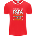 They Call Me Papa Funny Father's Day Mens Ringer T-Shirt FotL Red/White