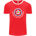 Autism Is My Superpower Autistic Mens Ringer T-Shirt FotL Red/White