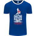 Roots In Poland Polish Polska Flag Orzel Mens Ringer T-Shirt FotL Royal Blue/White