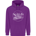 White Locomotive Steam Engine Train Spotter Childrens Kids Hoodie Purple