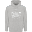 White Locomotive Steam Engine Train Spotter Childrens Kids Hoodie Sports Grey