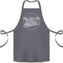 White Locomotive Steam Engine Train Spotter Cotton Apron 100% Organic Steel