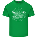 White Locomotive Steam Engine Train Spotter Mens Cotton T-Shirt Tee Top Irish Green