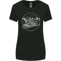 White Locomotive Steam Engine Train Spotter Womens Wider Cut T-Shirt Black