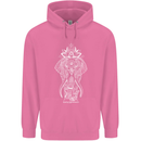 White Mandala Art Elephant Mens 80% Cotton Hoodie Azelea