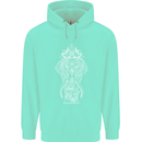 White Mandala Art Elephant Mens 80% Cotton Hoodie Peppermint