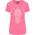 White Mandala Art Elephant Womens Wider Cut T-Shirt Azalea
