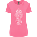White Mandala Art Elephant Womens Wider Cut T-Shirt Azalea