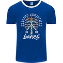 Feeling Christmas In My Bones Mens Ringer T-Shirt FotL Royal Blue/White