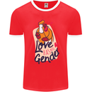 LGBT Love Has No Gender Gay Pride Day Mens Ringer T-Shirt FotL Red/White