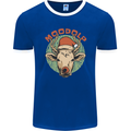Moodolf Funny Rudolf Christmas Cow Mens Ringer T-Shirt FotL Royal Blue/White