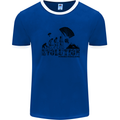 Powered Paragliding Evolution Paraglider Mens White Ringer T-Shirt Royal Blue/White