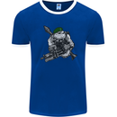 Royal Marine Bulldog Commando Soldier Mens Ringer T-Shirt FotL Royal Blue/White