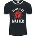 Black Lives Matter Mens Ringer T-Shirt FotL Black/White