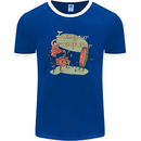 Music I am Your Grandfather DJ Stream Vinyl Mens Ringer T-Shirt FotL Royal Blue/White